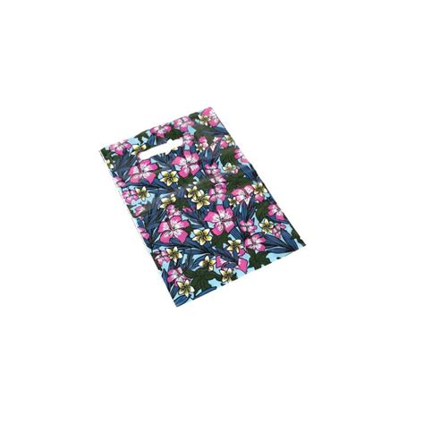 Bolsas De Pl Stico Con Asa Troquelada Estampado Floral X Cm