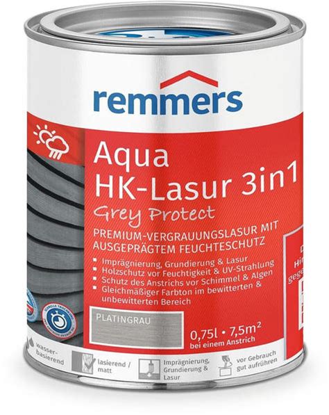 Remmers Aqua Hk Lasur In Grey Protect Platingrau Ml Erfahrungen