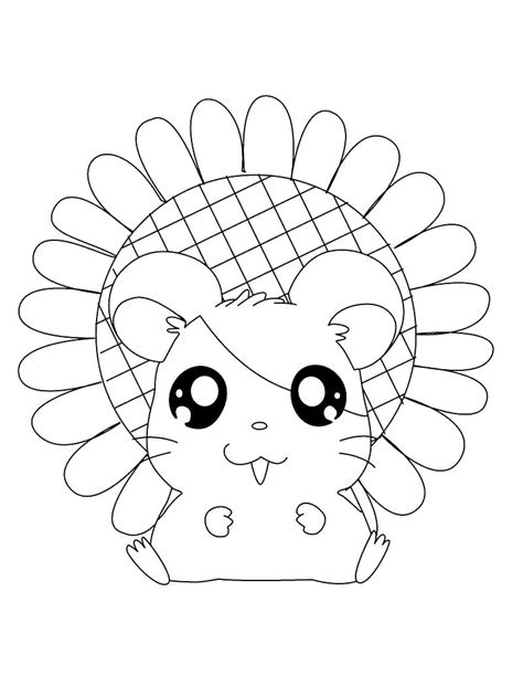 Coloriage Hamtaro et Tournesol télécharger et imprimer gratuit sur