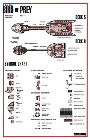 Star Trek Blueprints B Rel Class Klingon Bird Of Prey