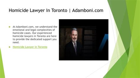 PPT - Homicide Lawyer In Toronto | Adamboni.com PowerPoint Presentation ...