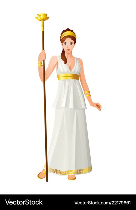 Greek gods and goddess hera Royalty Free Vector Image