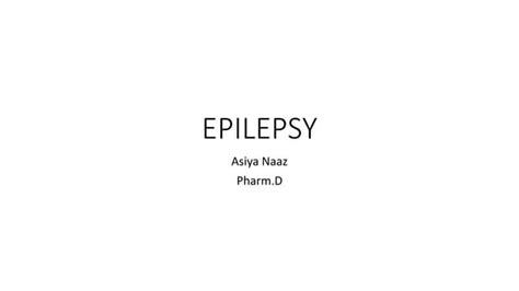 Epilepsy | PPT