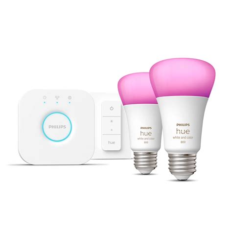 Hue Starter Kit: Smart Switch + 2-pack White and Colour Ambiance LED + Hue Bridge