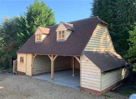 Three Bay Garage With Room Above Gallery Oak Frames Direct