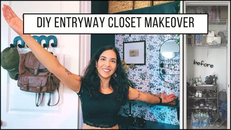 Ultimate Entryway Closet Makeover Diy Dollar Tree Wallpaper Our