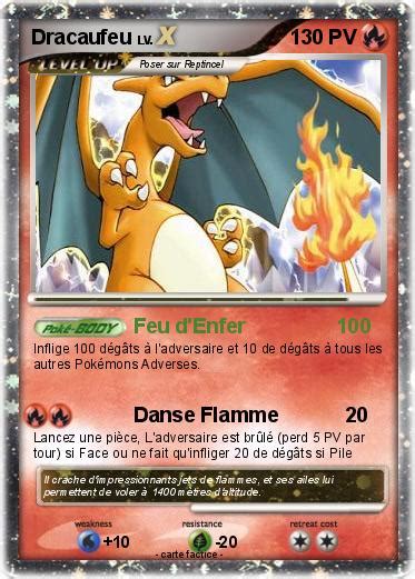 Pokémon Dracaufeu 1050 1050 Feu d Enfer 100 Ma carte Pokémon