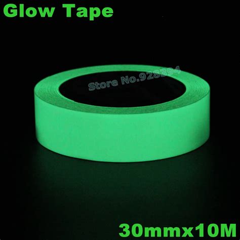 5Rolls 30mmx10M Green Glow In Dark Tape Photoluminescent Luminous Tape