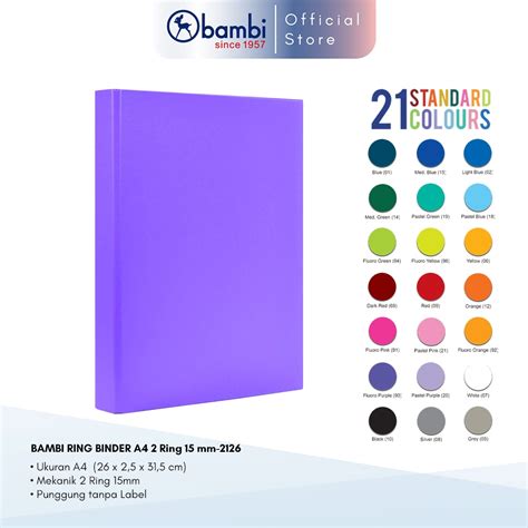 Jual Bambi Ring Binder A4 2 Ring Small Size 15 Mm Kode 2126 Shopee Indonesia