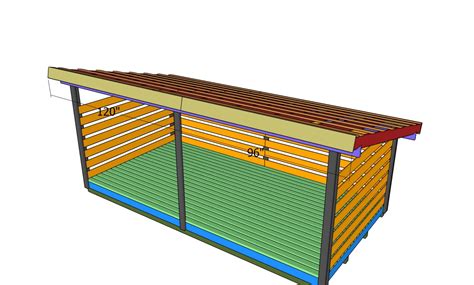 8x16 Firewood Shed Roof Plans Myoutdoorplans