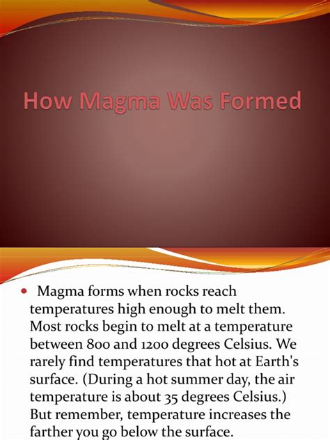 How Magma Was Formed | PDF