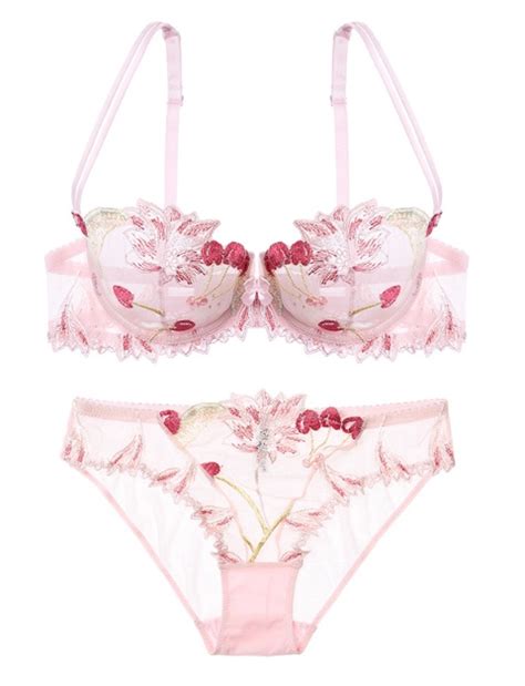 Sexy Lingerie Ultra Thin Transparent Mesh Embroidery Lace Lingerie