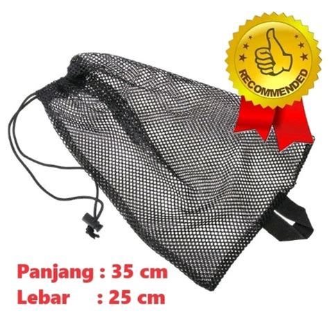 Jual Tas Jaring Pouch Mesh Bag Net Serut Tempat Sepatu Alat Mandi