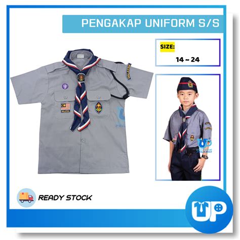 Pengakap Uniform Baju Kemeja New Design Lengan Pendek Kolar Cekak