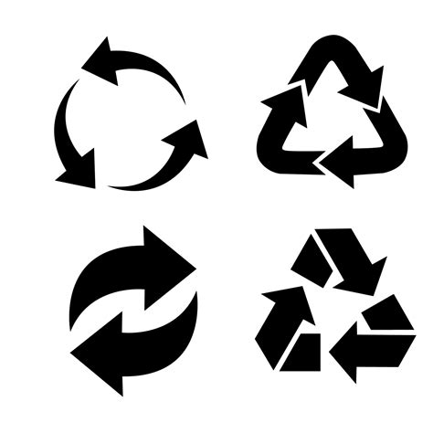 Set of vector universal recycling symbols. 17214130 Vector Art at Vecteezy