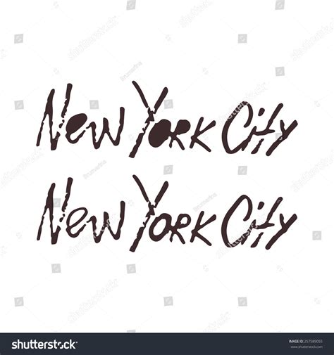 Handwritten Phrase New York City Hand Stock Vector Royalty Free 257589055