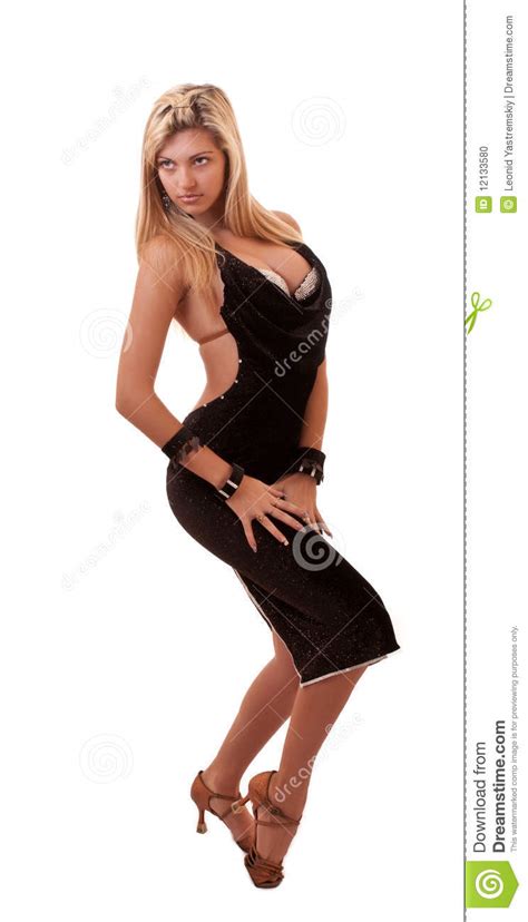 Beautiful Blonde Woman Posing Isolated Stock Photo Image Of Posing Girl