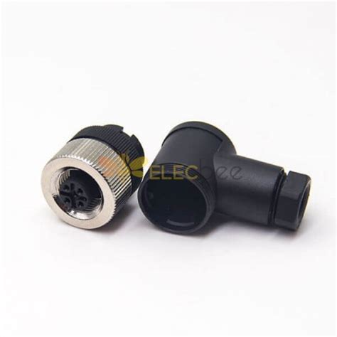 M Field Wireable Connector A Code Right Angle Pin Female Non Shield