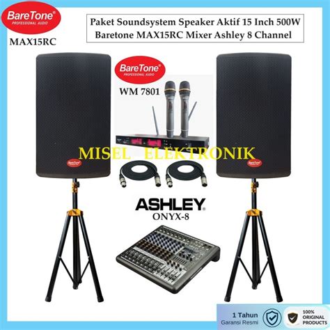 Jual Paket Soundsystem Outdoor Speaker Aktif 15 Inch BareTone MAX15RC