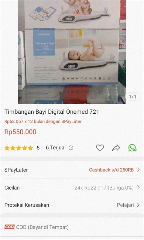 Timbangan Bayi Digital Onemed Seperti Baru On Carousell