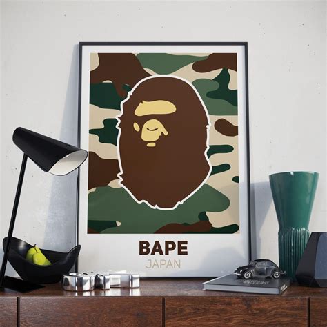 Bape Bape Wall Art Fashion Bape Print Hypebeast Streetwear