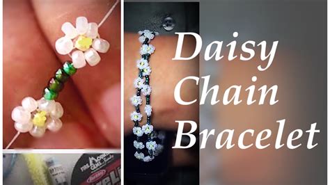 Simplest Daisy Chain Seed Beads Tutorial Beaded Flower Bracelet