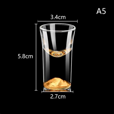 Luxury Crystal Glass Vodka Glass Sake Shochu Glass Liqueur Gold Foil