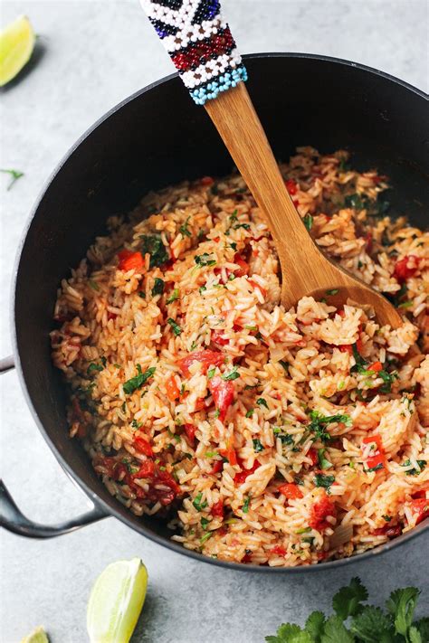 Authentic Restaurant Style Mexican Rice Finished With Fresh Cilantro