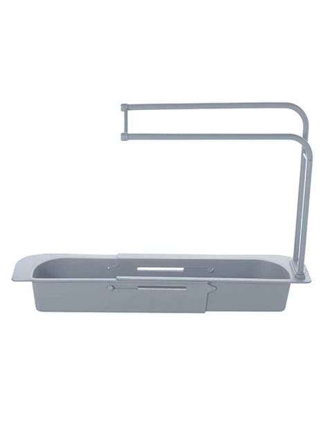 Telescopic Sink Storage Rack Grey Rockmans