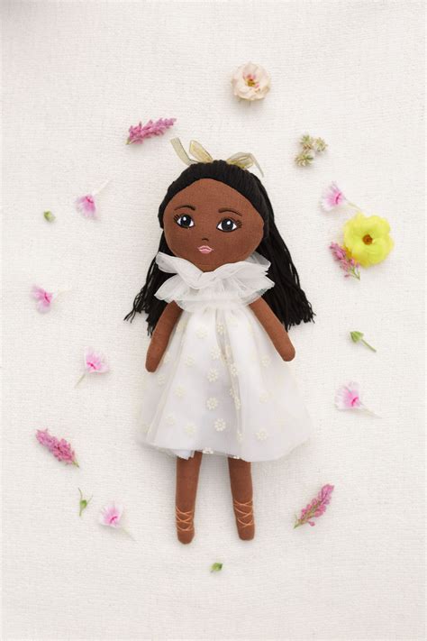 Zuri Rose Handmade Linen Doll: Ivory Dress – The Wonderful World of