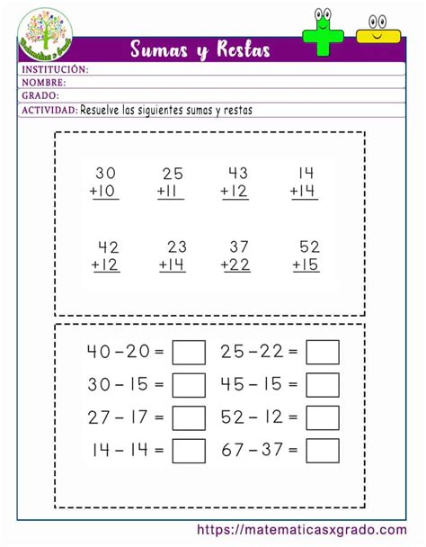 Sumas Y Restas Para Primer Grado Para Imprimir The Best Porn