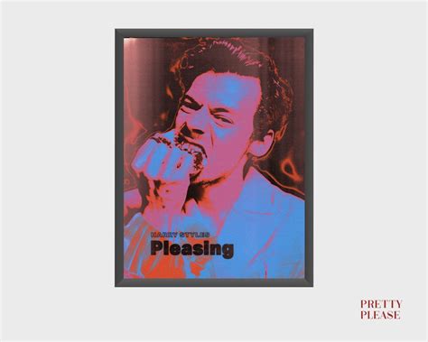 Harry Styles Pleasing Duochrome Poster 80s Style High Etsy