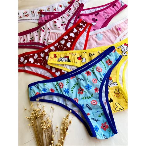 Kit Calcinha Tanga Algod O Adulto Conforto Juninha Lingerie Shopee Brasil