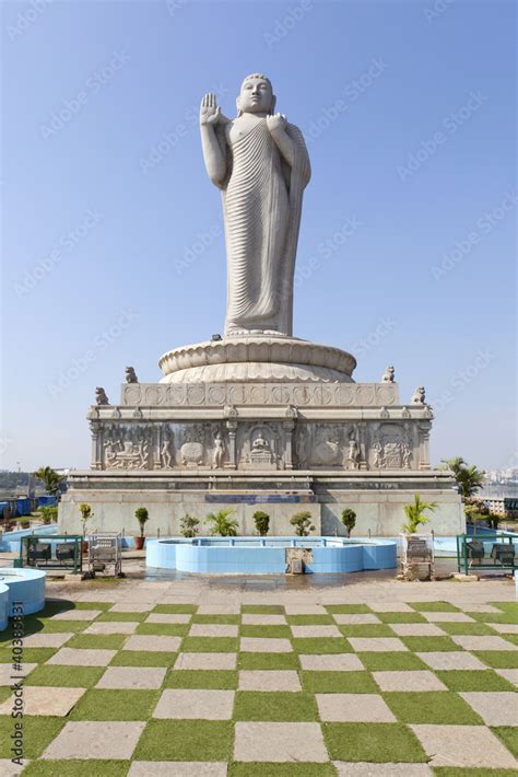 Buddha Statue In The Hussain Sagar Hyderabad Stock Photo Adobe Stock