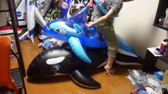 Riding On Inflatable Whales Youtube