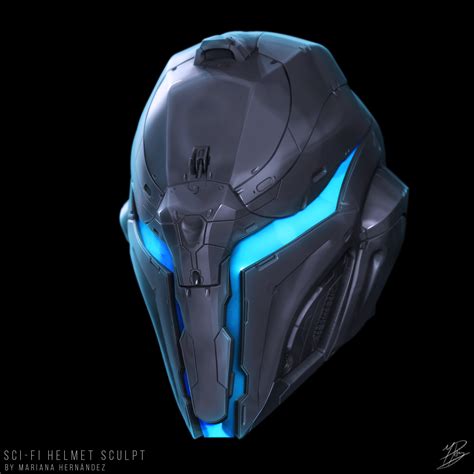 Artstation Sci Fi Helmet Hard Surface Sculpt