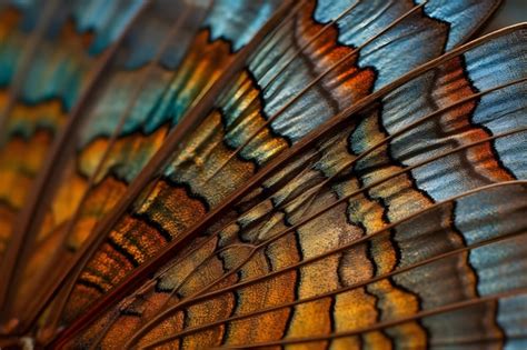 Premium Photo | A closeup of a butterfly's wing pattern in vibrant ...