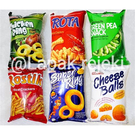 Jual Oriental Snack Kerupuk Rota Prawn Cracker Udang Green Pea