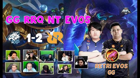 REAKSI STREAMER EVOS KALAH VS RRQ GG RRQ NT EVOS MPL S11 YouTube