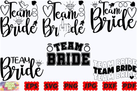 Team Bride SVG Bride SVG Bridesmaid Graphic By