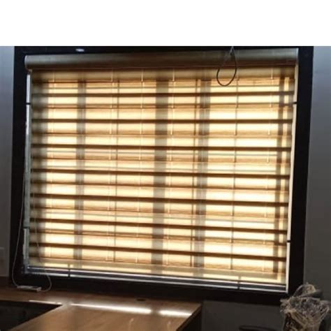 Plain Matte Brown Polyester Vertical Window Roller Blind Size X