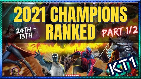 2021 Champions Re Ranked 6 Months Later 24th 13th Spots Mcoc Champion Ranking Series June