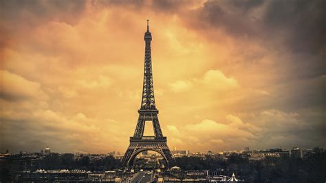 Eiffel Tower Paris With Clouds Background HD Travel Wallpapers | HD ...