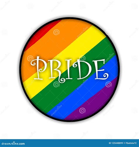 Rainbow Gay Pride Flag Circle Symbol Of Sexual Minorities PRIDE Stock