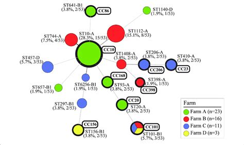 Clonal Distribution Of Mcr Ec Isolates Minimum Spanning Tree Mst