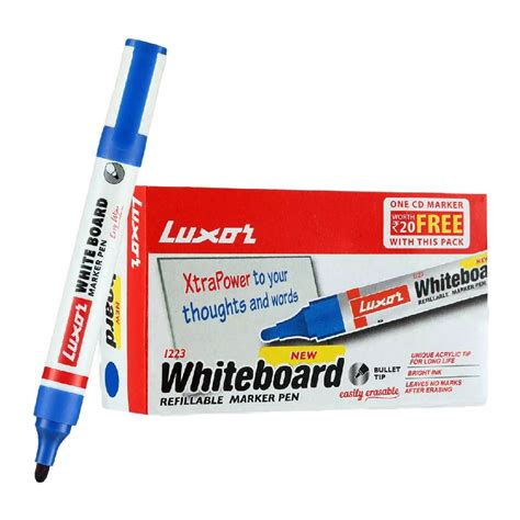 Luxor Refillable White Board Markers Pen Blue - OurStore.in