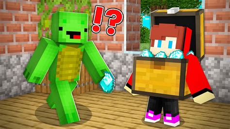 Jj Turned Into A Chest To Steal Mikeys Diamonds In Minecraft Maizen