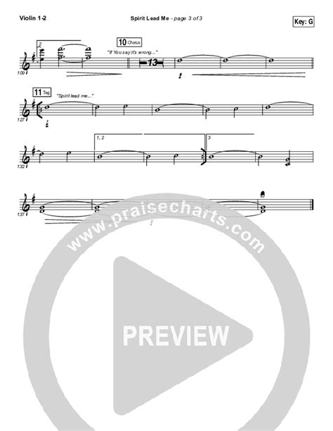 Spirit Lead Me Violin Sheet Music PDF (Influence Music / Michael ...