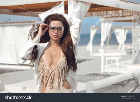 Outdoor Fashion Portrait Sexy Bikini Girl Stock Photo 709275415 Shutterstock