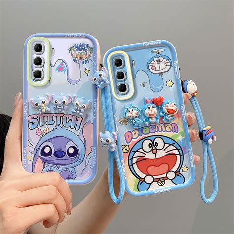 For Infinix Hot G Case D Stereo Doll Luxury Silicone Shockproof Hand Rope For Infinix Hot